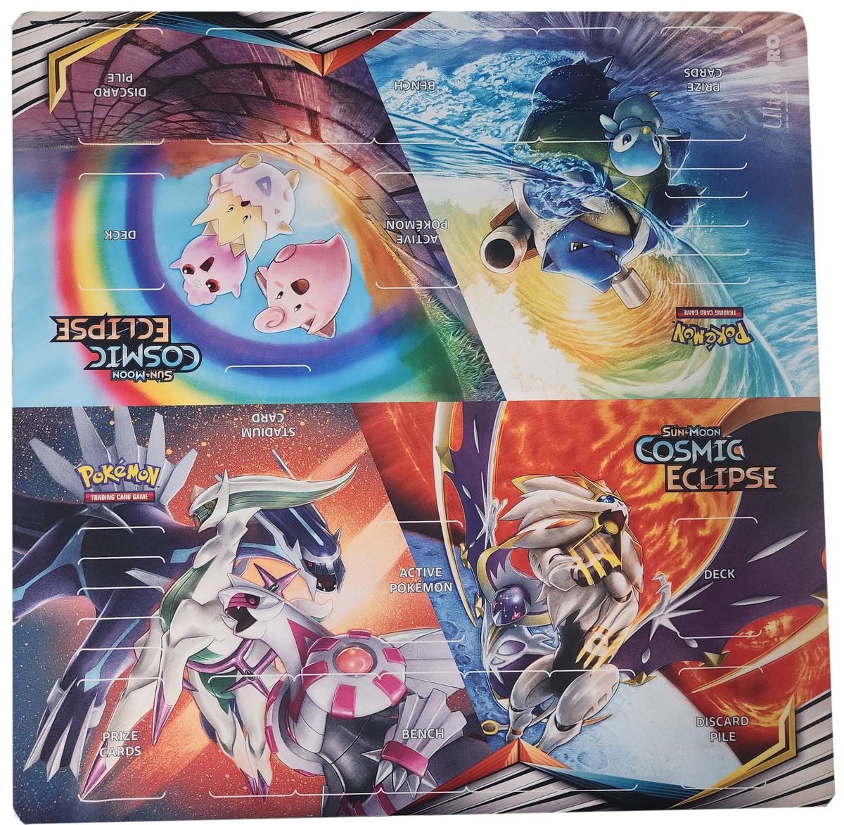 Pokemon: Sun and Moon: Cosmic Eclipse 2-Player Playmat – Card