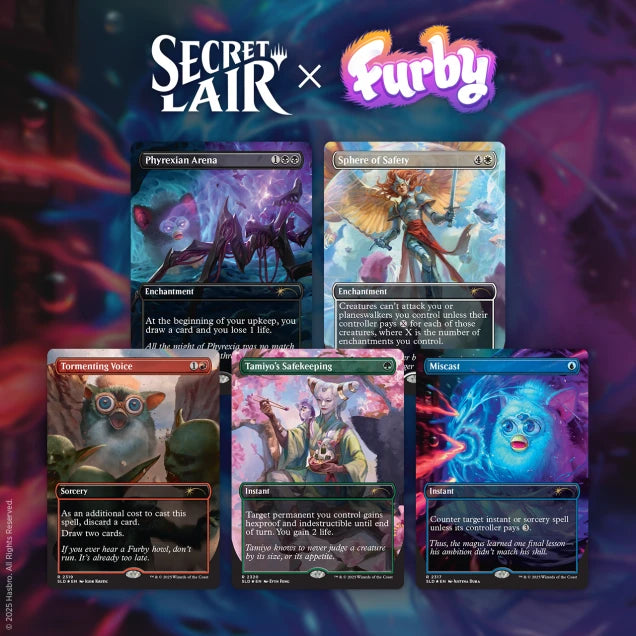 furby cards mtg Magic the Gathering, Secret Lair: Secret Lair x Furby: Furbys: The Gat – Card Monster Games and Igor Krstic. Quantity:Box of 24 packs Aesthetic polling: Counterspell : lorcanasingles
