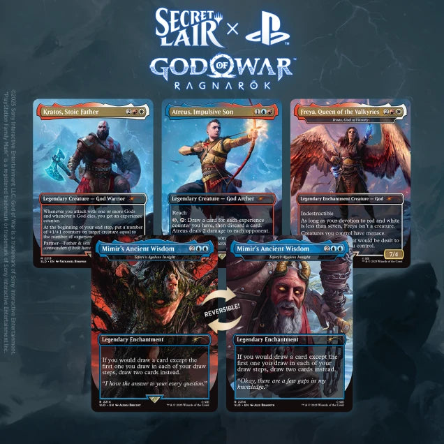 Magic the Gathering, Secret Lair: God of War: Norse Card Monster Games Magic the Gathering, Secret Lair: God of War: Norse Card Monster Games