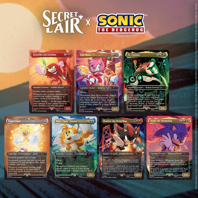 shadow the hedgehog mtg card Magic the Gathering, Secret Lair: Secret Lair X Sonic the Hedgehog: Fr – Card Monster Games