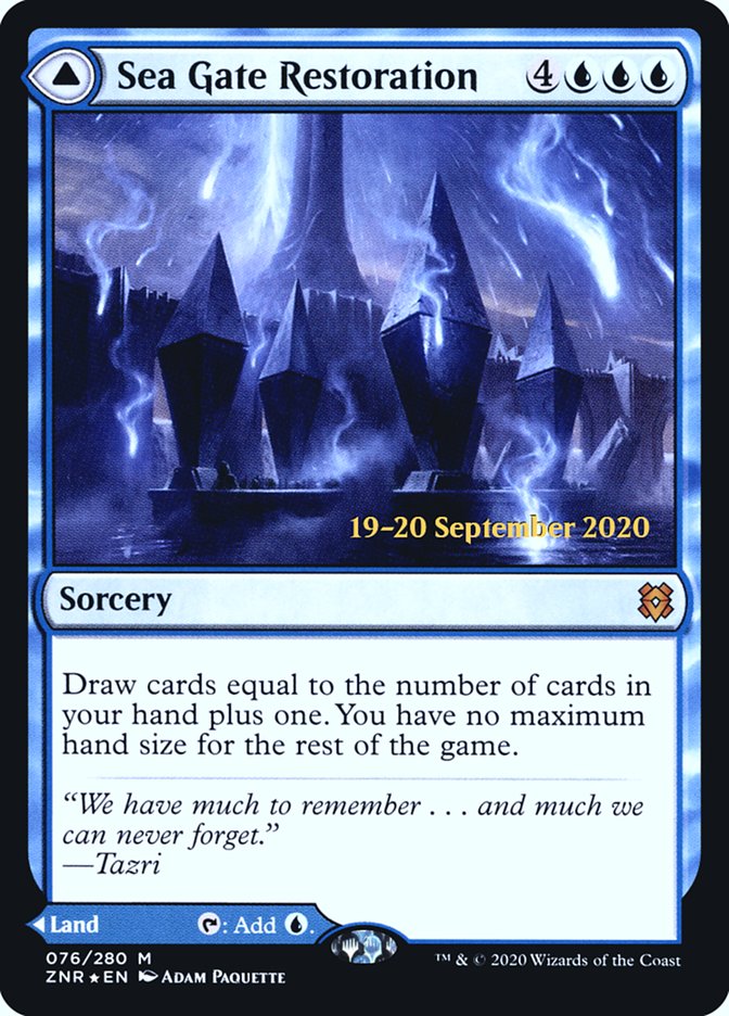 mtg card restoration Sea Gate Restoration [Prerelease Cards][FOIL] – Card Monster Games