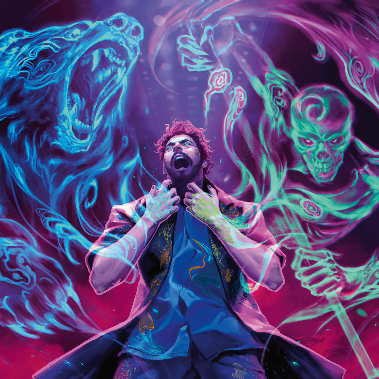 Magic The Gathering, Secret Lair: Post Malone: Backstage Pass Card Monster Games Magic The Gathering, Secret Lair: Post Malone: Backstage Pass Card Monster Games