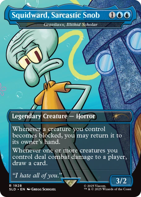 spongebob pokemon cards Magic the Gathering, Secret Lair: Secret Lair x SpongeBob SquarePants: – Card Monster Games