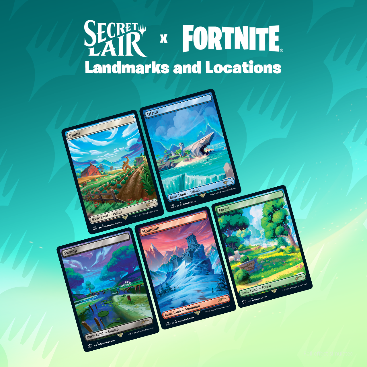 Magic the Gathering, Secret Lair: Secret Lair x Fortnite Landmarks and – Card Monster Games