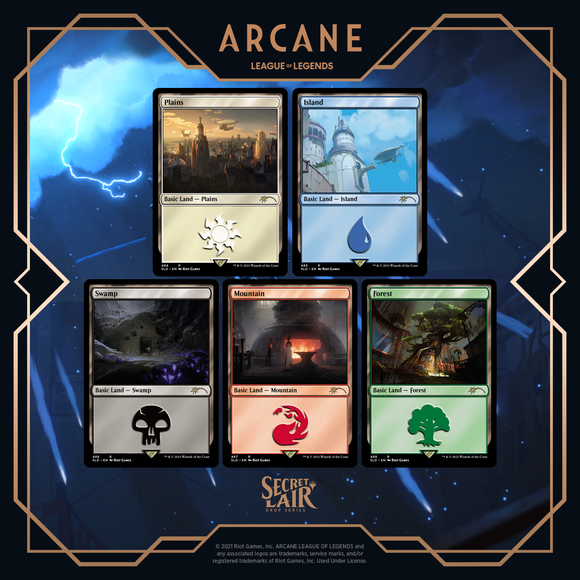 league of legends mtg cards Magic The Gathering, Secret Lair: Secret Lair x Arcane: Lands – Card Monster Games