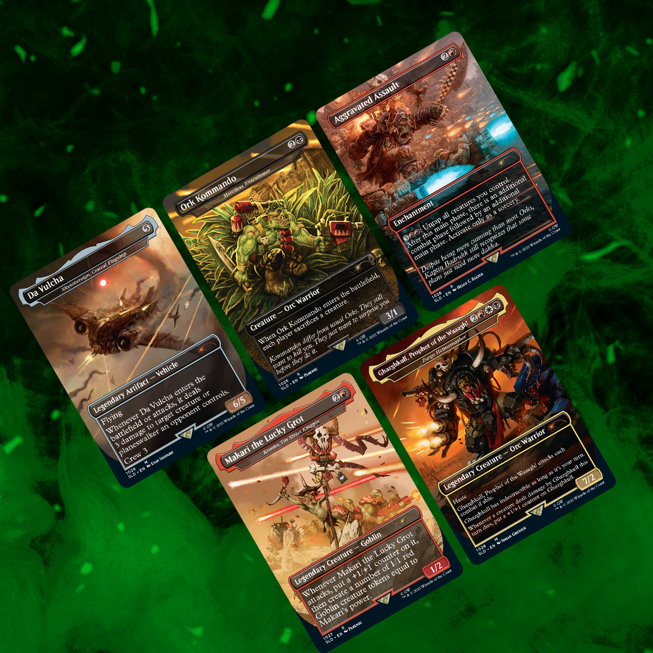 warhammer mtg cards Magic The Gathering, Secret Lair: Secret Lair x Warhammer 40,000: Orks – Card Monster Games