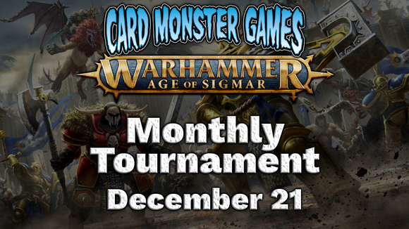 Age of Sigmar: Monthly Tournament Entry Fee - Lexington Super Center - December