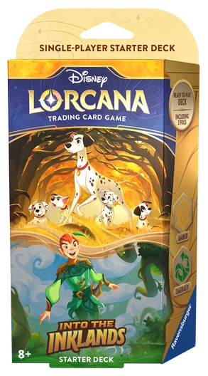 Lorcana: Into The Inklands Starter Deck - Amber & Emerald Card Monster Games Lorcana: Into The Inklands Starter Deck - Amber & Emerald Card Monster Games