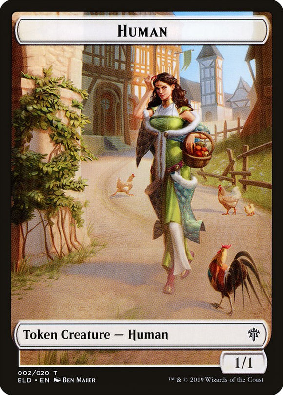 Human // Clue Double-sided Token (Pioneer 2022) [Unique and Miscellaneous Promos]