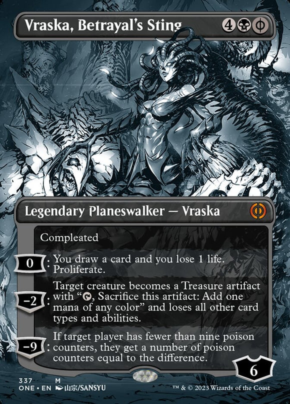 Vraska, Betrayal's Sting (Borderless) [Phyrexia: All Will Be One]