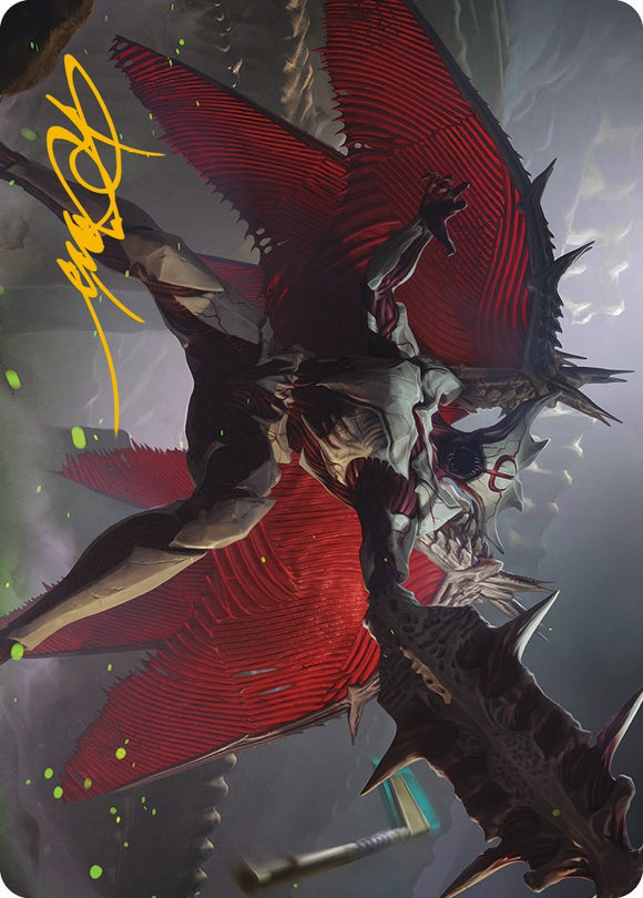 Phyrexian Vindicator Art Card (7/81) (Gold-Stamped Signature) [Art Series: Phyrexia: All Will Be One]