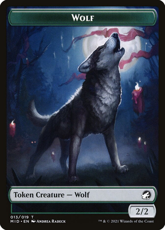 Wolf (013) // Clue (016) Double-sided Token (Challenger 2022) [Unique and Miscellaneous Promos]