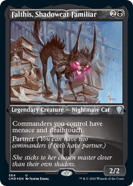 Falthis, Shadowcat Familiar (Foil Etched) [Commander Legends][FOIL]