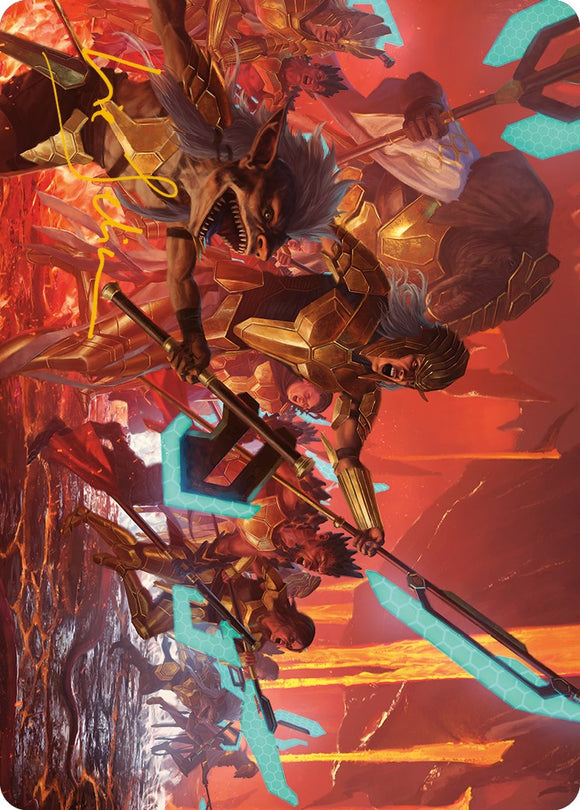 Roar of Resistance Art Card (Gold-Stamped Signature) [Art Series: Phyrexia: All Will Be One]