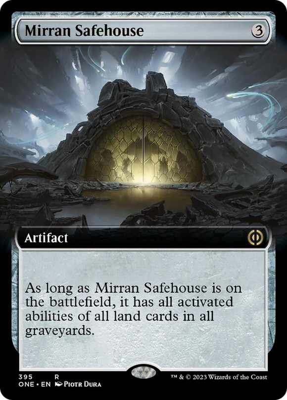 Mirran Safehouse (Extended Art) [Phyrexia: All Will Be One][FOIL]