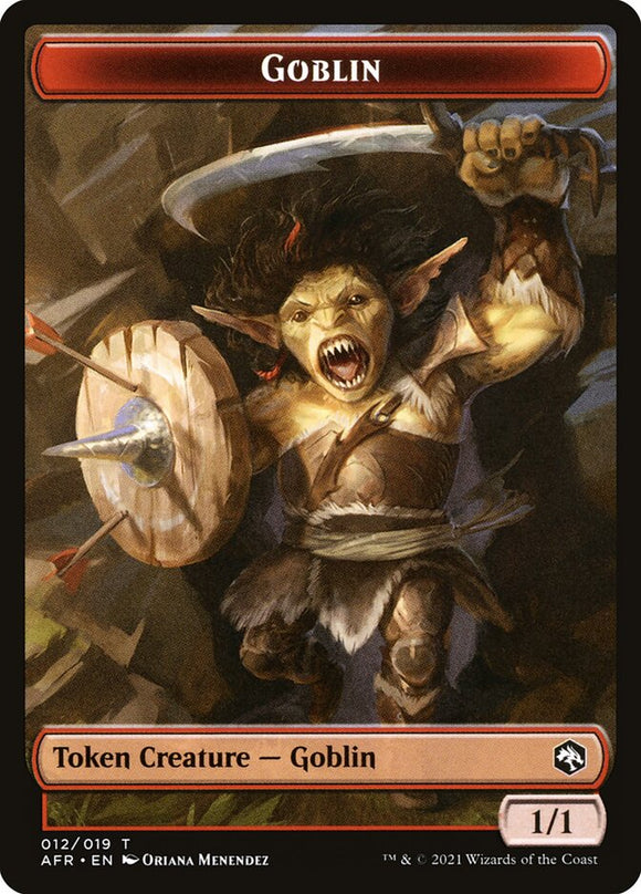 Goblin (012) // Blood (017) Double-sided Token (Challenger 2022) [Unique and Miscellaneous Promos]