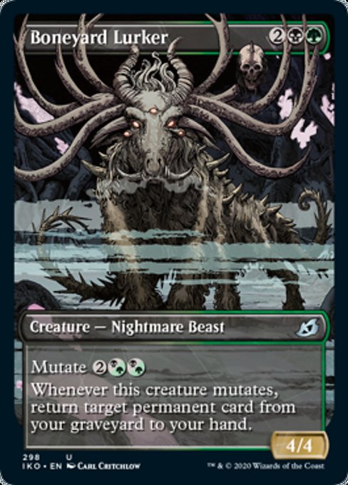 Boneyard Lurker (Showcase) [Ikoria: Lair of Behemoths][FOIL]