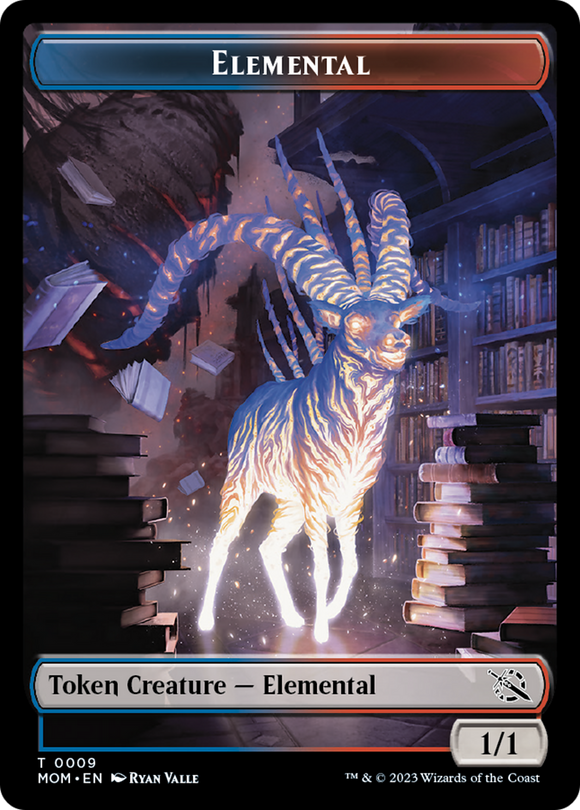 Elemental (0009) // Phyrexian Hydra (0012) Double-Sided Token [March of the Machine][FOIL]