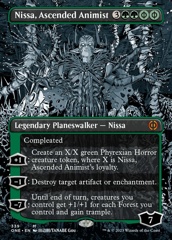 Nissa, Ascended Animist (Borderless) [Phyrexia: All Will Be One]