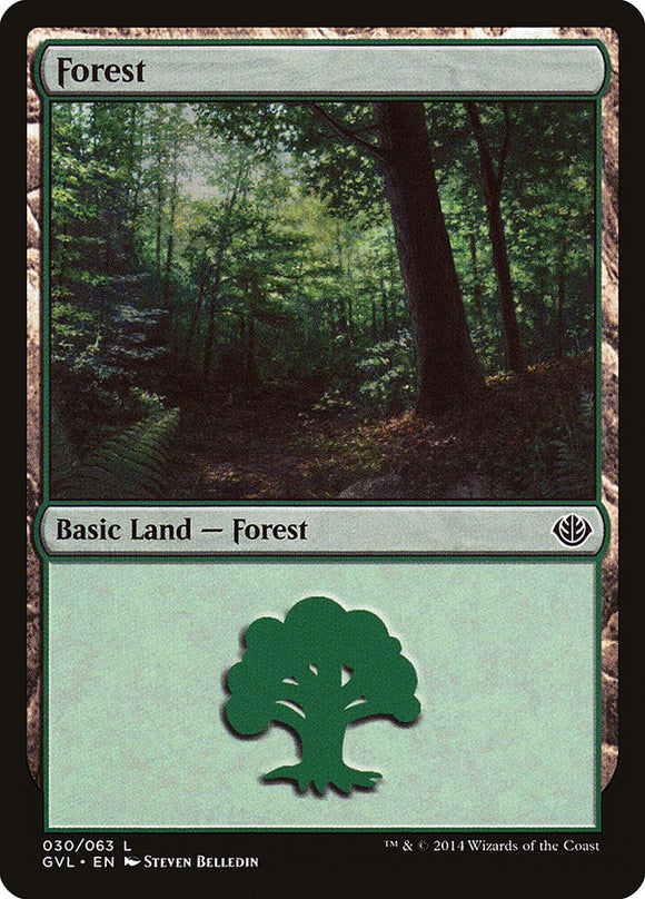 Forest (30) (Garruk vs Liliana) [Duel Decks: Anthology]