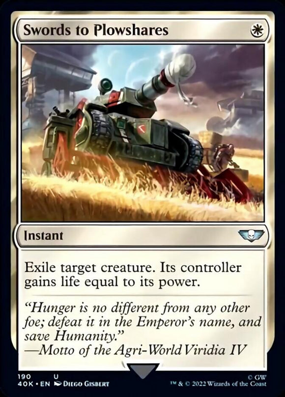 Swords to Plowshares (Surge Foil) [Universes Beyond: Warhammer 40,000][FOIL]