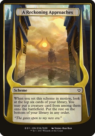 A Reckoning Approaches (Archenemy: Nicol Bolas) [Oversize Cards]
