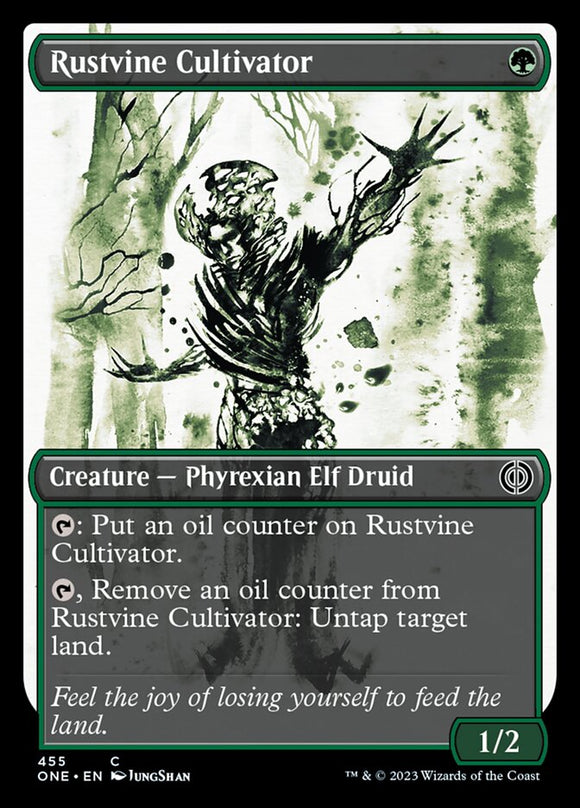 Rustvine Cultivator (Showcase) (Step-and-Compleat Foil) [Phyrexia: All Will Be One][FOIL]