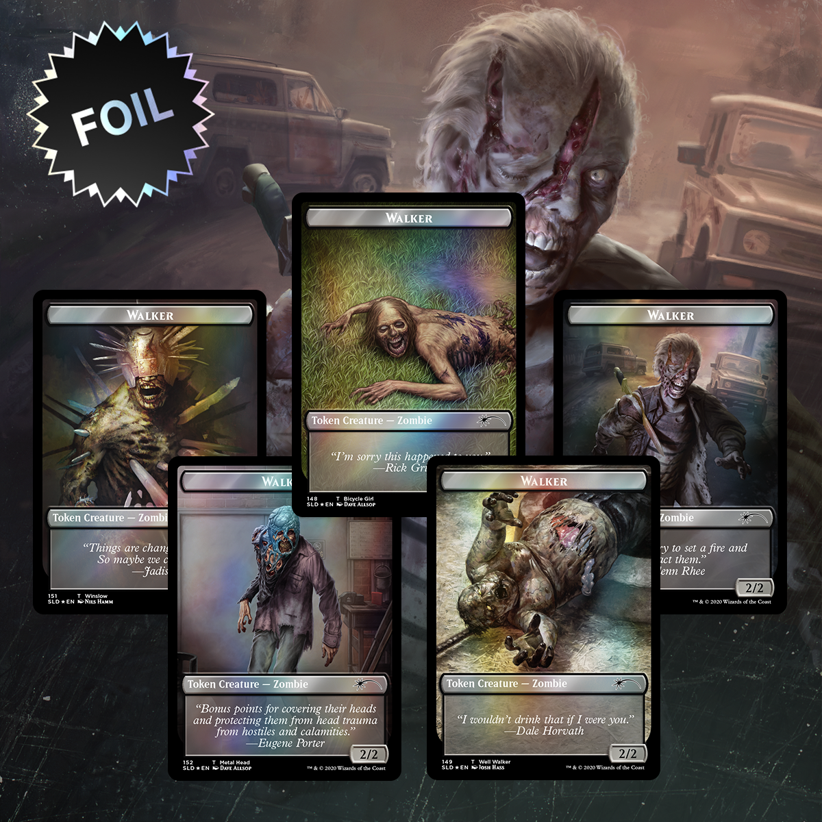 Magic The Gathering, Secret Lair: The Walking Dead Card Monster Games Magic The Gathering, Secret Lair: The Walking Dead Card Monster Games