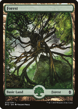 Forest (273) - Full Art [Battle for Zendikar][FOIL]