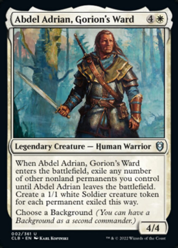 Abdel Adrian, Gorion's Ward (Showcase) [Commander Legends: Battle for Baldur's Gate][FOIL]