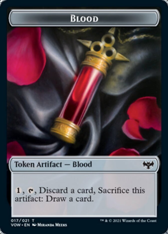 Blood // Zombie (005) Double-sided Token [Innistrad: Crimson Vow][FOIL]
