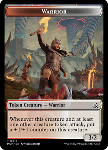 Warrior // Dinosaur Double-Sided Token [March of the Machine][FOIL]