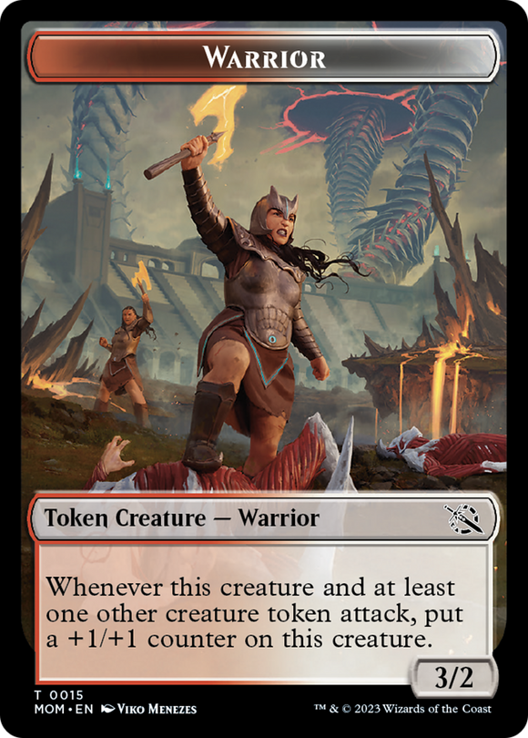 Warrior // Phyrexian Hydra (0011) Double-Sided Token [March of the Machine][FOIL]