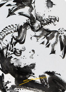 Quicksilver Fisher Art Card (Gold-Stamped Signature) [Art Series: Phyrexia: All Will Be One]
