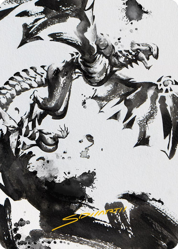 Quicksilver Fisher Art Card (Gold-Stamped Signature) [Art Series: Phyrexia: All Will Be One]