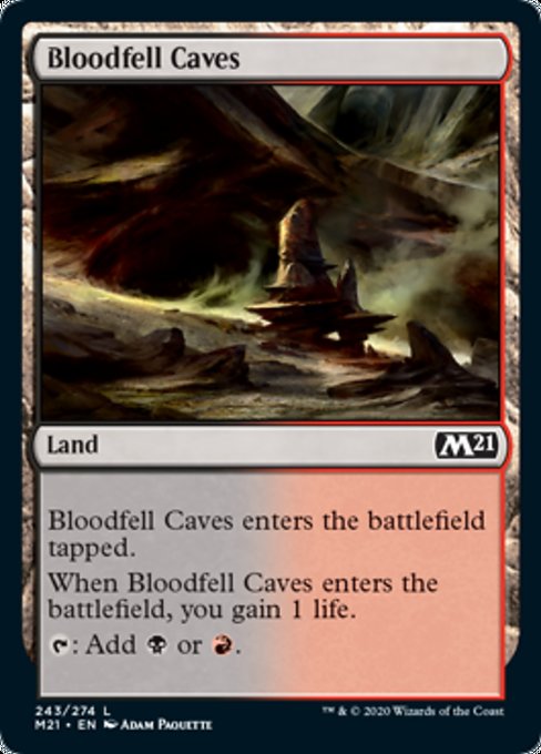 Bloodfell Caves [Core Set 2021][FOIL]