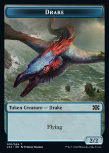 Drake // Aven Initiate Double-sided Token [Double Masters 2022][FOIL]