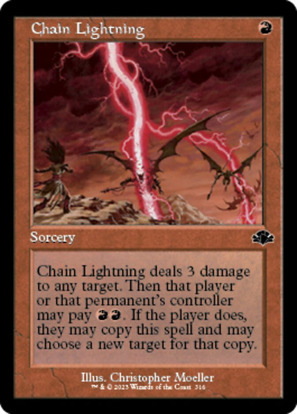Chain Lightning (Retro Frame) [Dominaria Remastered]