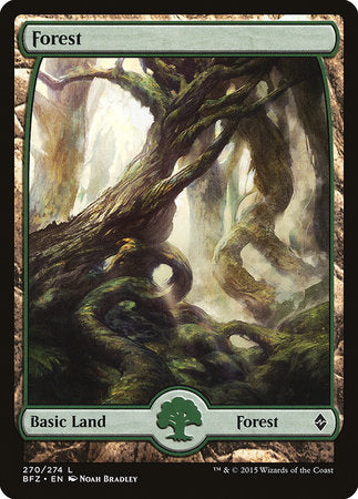 Forest (270) - Full Art [Battle for Zendikar][FOIL]