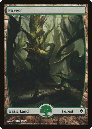 Forest (247) - Full Art [Zendikar][FOIL]