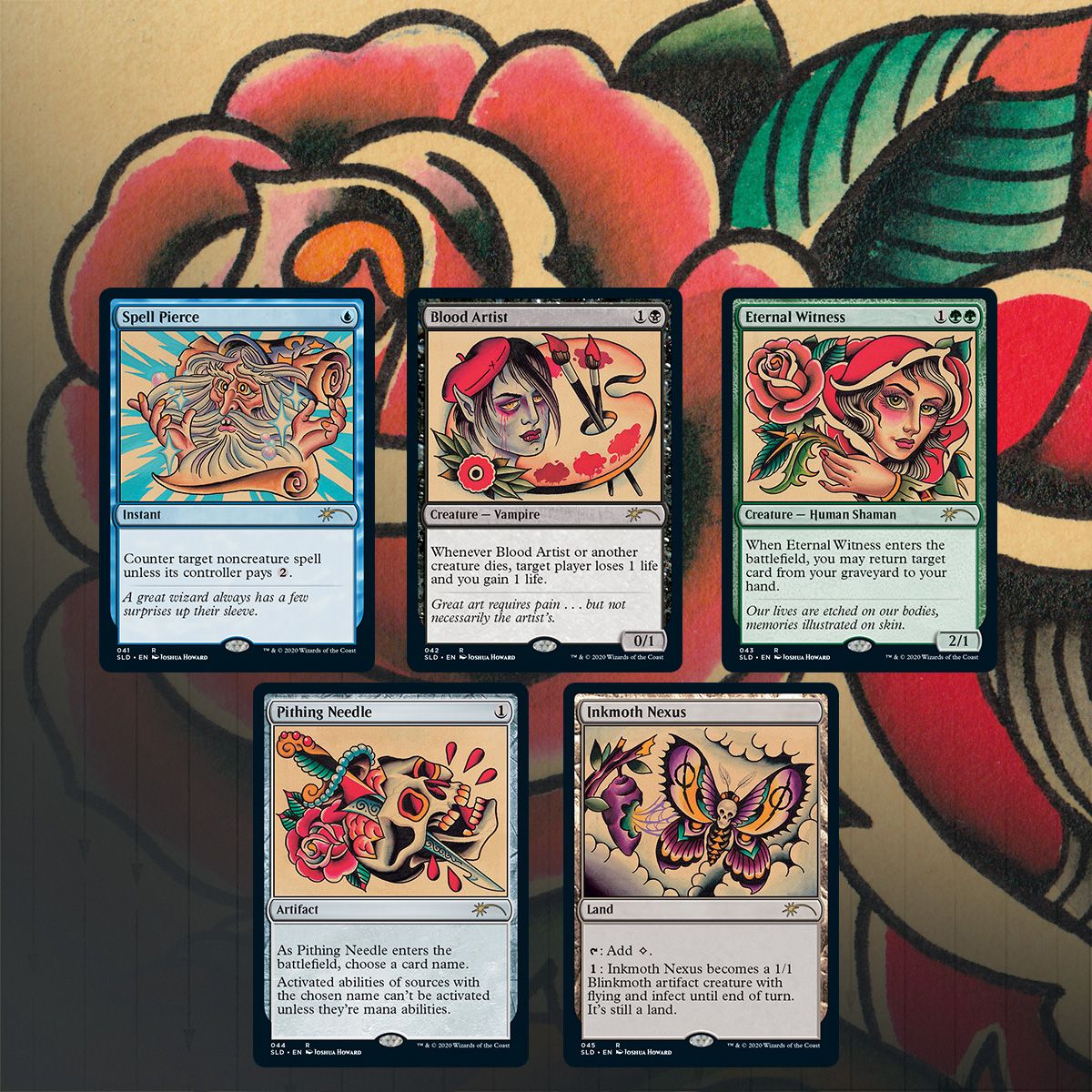 Magic The Gathering, Secret Lair: Full Sleeves: the Tattoo Pack Card Monster Games Magic The Gathering, Secret Lair: Full Sleeves: the Tattoo Pack Card Monster Games