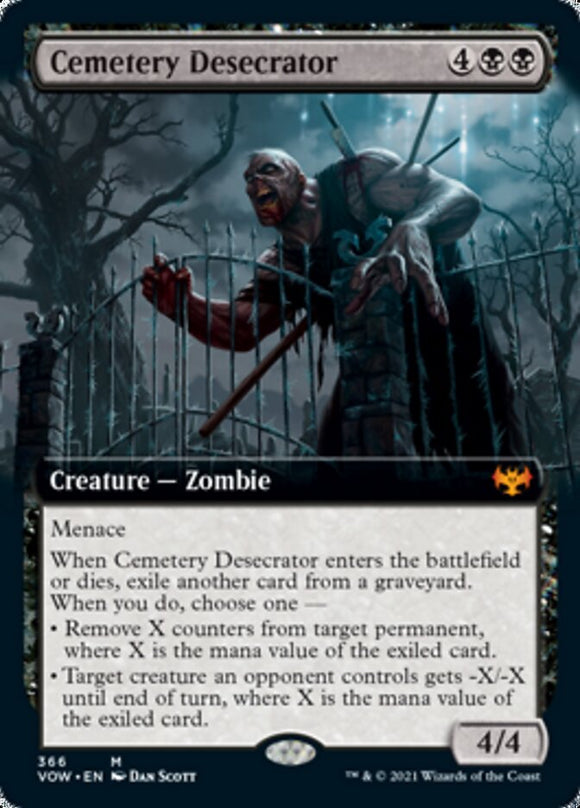 Cemetery Desecrator (Extended Art) [Innistrad: Crimson Vow][FOIL]