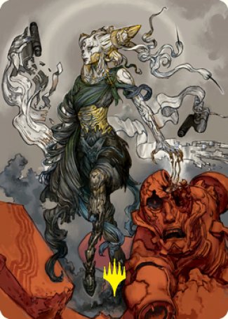 Tamiyo, Compleated Sage Art Card (Gold-Stamped Signature) [Art Series: Kamigawa: Neon Dynasty]