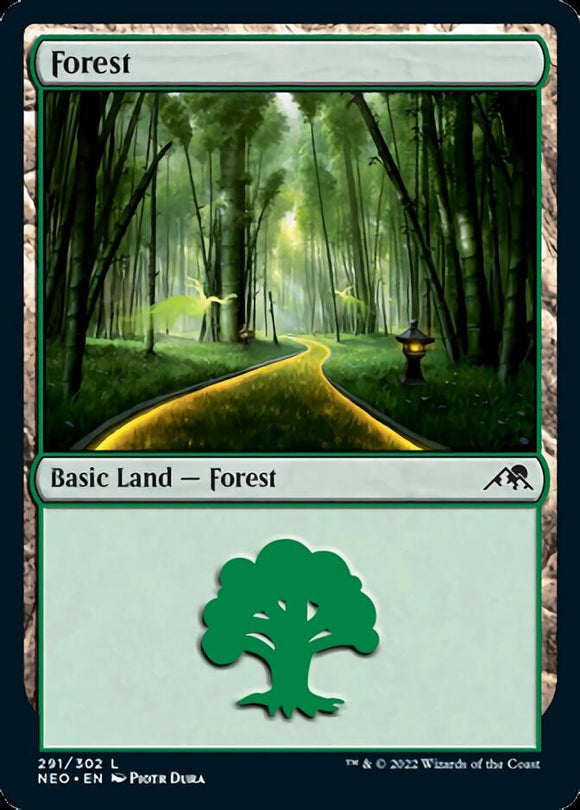 Forest (291) [Kamigawa: Neon Dynasty][FOIL]