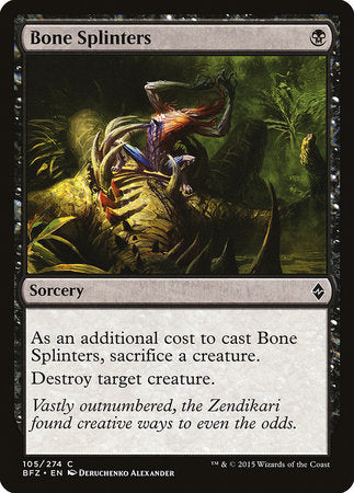 Bone Splinters [Battle for Zendikar][FOIL]