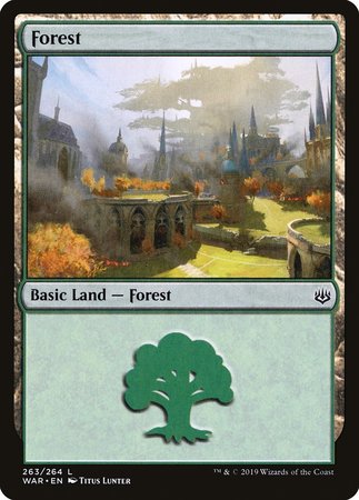 Forest (263) [War of the Spark][FOIL]