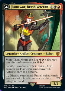 Flamewar, Brash Veteran [Universes Beyond: Transformers][FOIL]