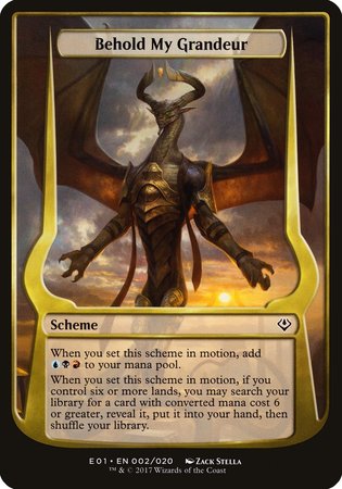 Behold My Grandeur (Archenemy: Nicol Bolas) [Oversize Cards]