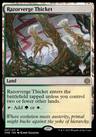 Razorverge Thicket [Promo Pack: Phyrexia: All Will Be One]