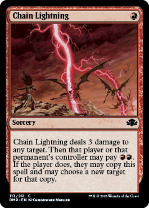 Chain Lightning [Dominaria Remastered][FOIL]
